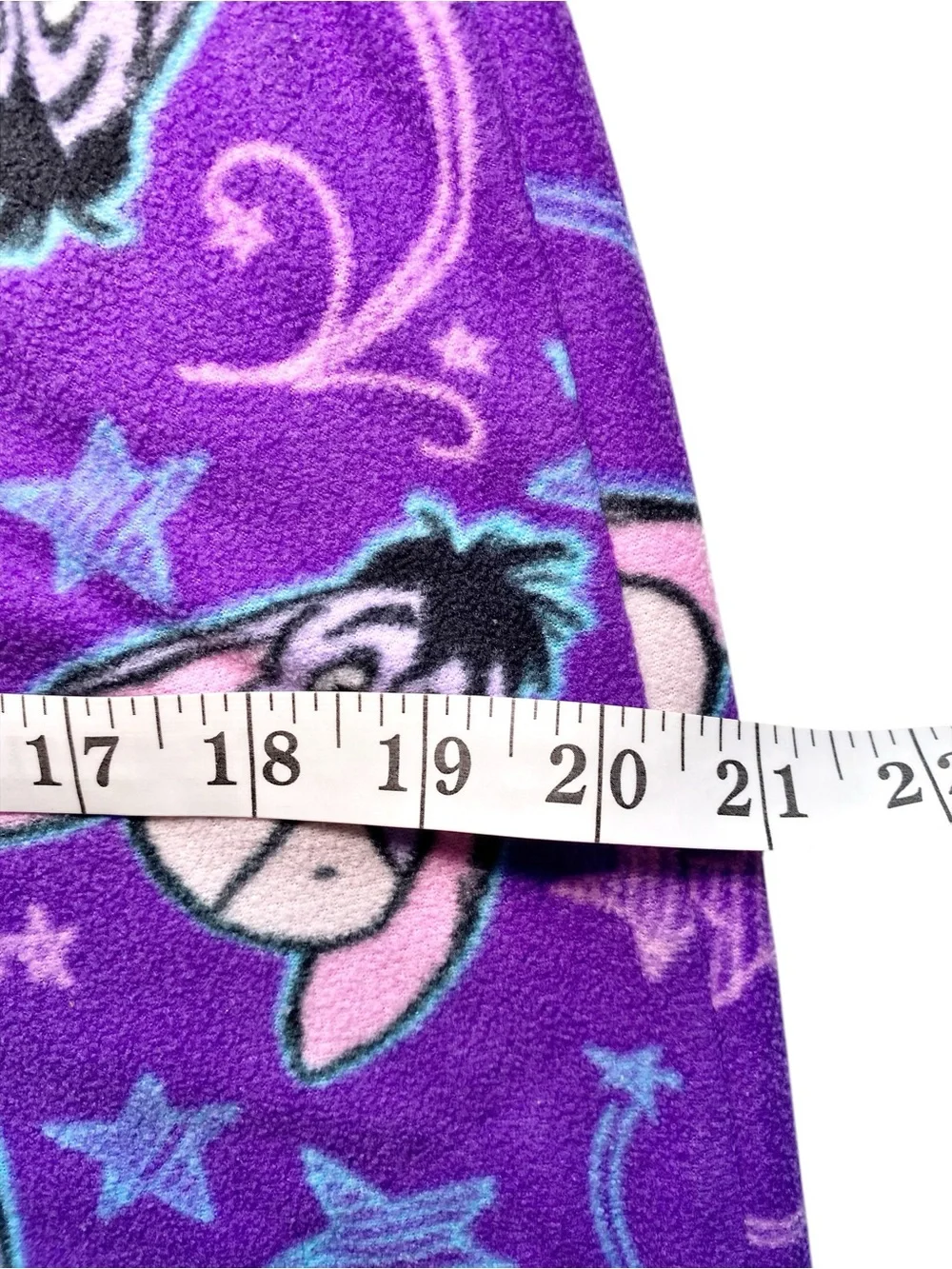 Disney Eeyore Purple Fleece Lounge Sleep Pants All Over Print Stars Size Large - Picture 5 of 10